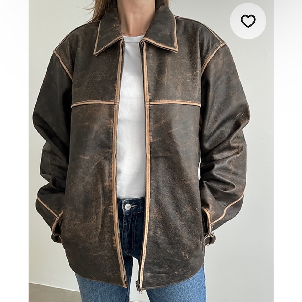 WORN Vintage Faded Leather Jacket